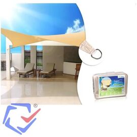 Voile D'ombrage Voile Solaire Toile Solaire Greenblue Gb505 Carrée Uv Creme Jardin Piscine 5m