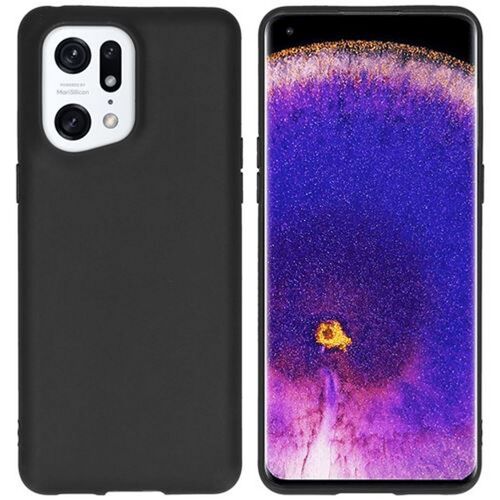 Coque de protection Noir souple silicone Compatible pour Oppo Find X5 5G PFFM10 CPH2307 6.55""- Visiodirect -