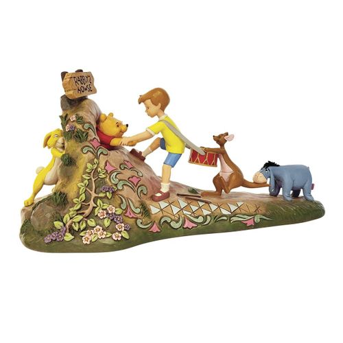 Disney - Winnie The Pooh - Figurine 14 Cm - Showcase Collection - Traditions - Pooh And Friends Anniversary