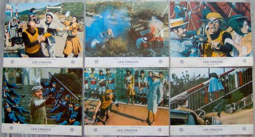Jeu De 12 Photos Cinéma Lobby Cards : Les Cracks, 1968, Bourvil, Robert Hirsch
