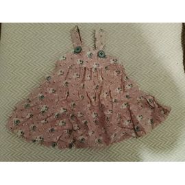 Robe Rose Clair Motifs Gris 3 Mois Vintage Années 80 Petit Diable.