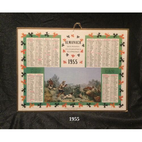 Calendrier Almanach 1955 Chasse Au Chevreuil Grenier Musée De La Chasse Gien Oller, Paris