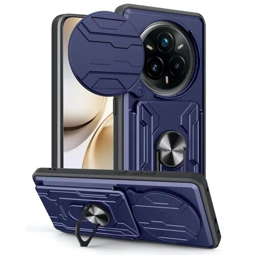 Coque pour Realme 14 Pro+ Plus 5G - housse etui rigide anti choc + verre trempe - BLEU FONCE