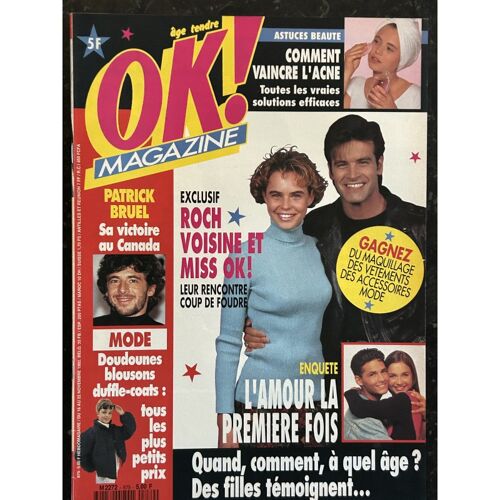 Ok ! Âge Tendre 879 Novembre 1992 Roch Voisine Patrick Bruel Madonna Mode L' Amour La Première Fois