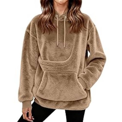 Sweat À Capuche Femme Hiver Avec Poche Kangourou Et Poche De Transport Pour Animal - Pull Pour Chat - Sweat Kangourou Chien Oversize Confortable Pour Maîtresse D'Animal De Compagnie