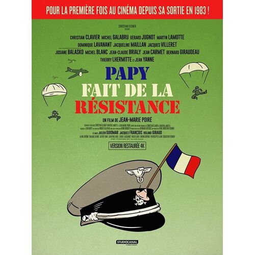 Papy Fait De La Résistance - Véritable Affiche De Cinéma Roulée - Format 40x60 Cm - De Jean-Marie Poiré Avec Martin Lamotte, Maillan, Villeret, Christian Clavier, Jugnot - 1983 Ressortie 2025