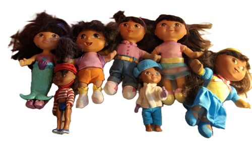 Lot de 7 Poupées Dora l'Exploratrice