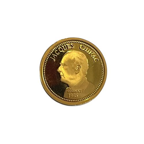 Titre :Médaille Jacques Chirac En Or 22 K – Tirage Limité