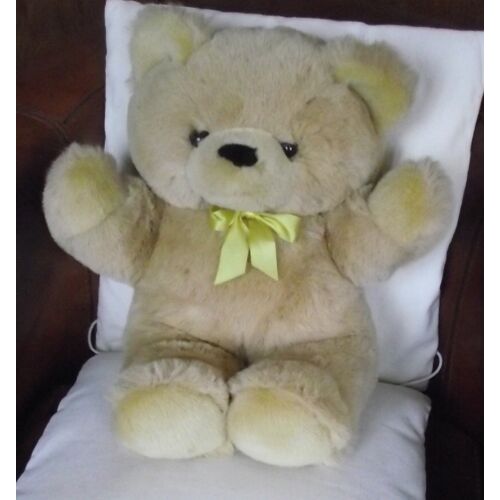 Nounours beige clair noeud jaune