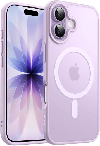 KALANKA-Coque Magnétique pour iPhone 17 6,3 Pouces Compatible avec MagSafe, Étui Housse Translucide Dos Mat Fine Minimaliste Anti-Chocs (Lavande)