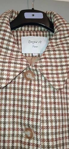 Veste Courte À Carreau Houndstooth Bonjour M Panam