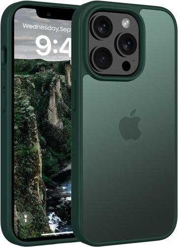 ELVORIX-Coque Mat pour iPhone 13 Pro Max-6.7 Pouces,[Toucher Doux et Soyeux],Étui Housse Translucide Dos Mat Fine pour iPhone 13 Pro Max Case,Anti-Chocs,Ultra Fine et antidérapante, Vert.