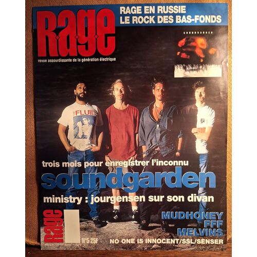 Affiche Papier Publicitaire Pour Librairie : Rage - Soundgarden