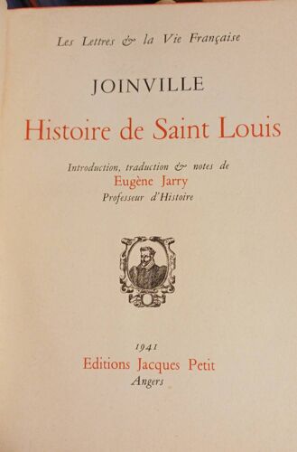 Joinville. Histoire De Saint Louis. Édition De 1941