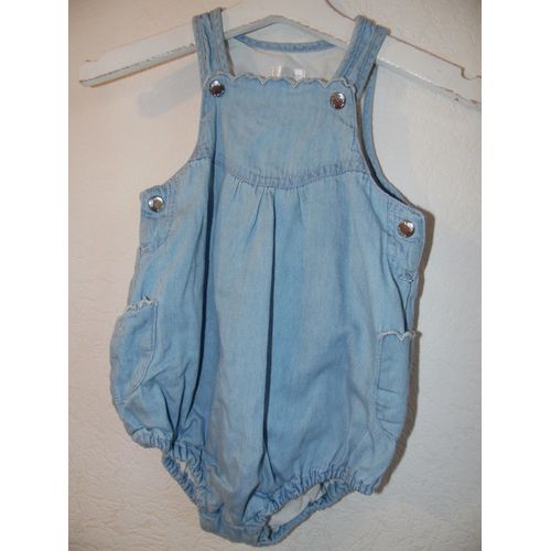 Jolie Salopette Courte Bouffante En Jean Bébé Fille Taille 12 Mois Idée Cadeau