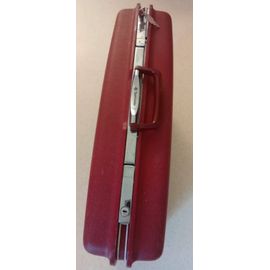 Valise Samsonite bordeau Vintage 1970 avec clés