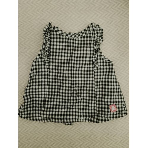 Top A Carreaux Noirs/Blancs 6 Mois Lulu Castagnette.