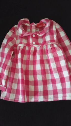 Robe Fushia & Blanc Taille 18 Mois Idée Cadeau