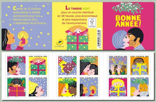 "Bonne Année" Scènes Symbolisant Les Fêtes De Fin D'Année Bande Carnet 1190 Année 2015 Autoadhésifs N° 1190 1191 1192 1193 1194 1195 1196 1197 1198 1199 1200 1201 Yvert Et Tellier Luxe Vp