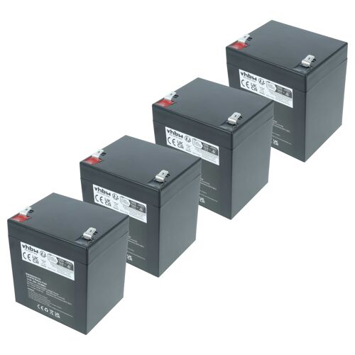 vhbw 4x Batterie compatible avec APC Smart-UPS RT SURTD3000RMXLI, DLA2200RMI2U haut-parleurs, enceintes portatives (6Ah, 12,8V, LiFePO4)