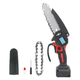 Mini tronçonneuse sans fil, tronçonneuse portable de 15 cm avec verrouillage de sécurité,pour les branches, les jardins, la maison et la cour, cadeau pour les hommes,les pères, les maris et les femmes