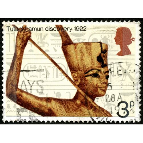 Timbre Oblitéré Angleterre , Tutankhamun Discovery 1922 , 3p