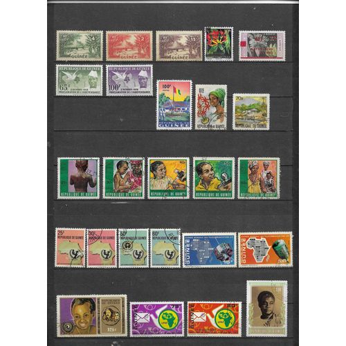 Guinée 6 Timbres Neufs (1 Avec Traces De Charnières) Et 28 Oblitérés 1938