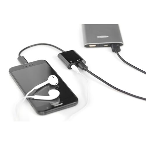 Digitus Adaptateur / convertisseur USB-C, USB-C vers USB-C + jack 3.5mm