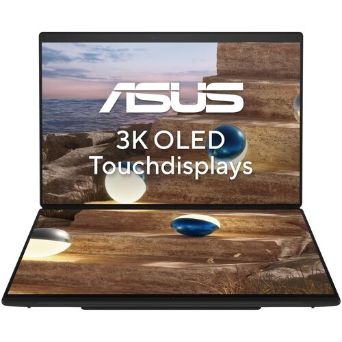 ASUS Zenbook Duo UX8407AA-SN469X Copilot+ PC Intel Core Ultra 9 386H Ordinateur portable 14" Écran tactile 3K 32 Go LPDDR5x-SDRAM 1 To SSD Wi-Fi 7 (802.11be) Windows 11 Pro Allemand Gris