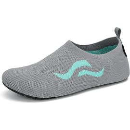 Chaussons Léger Antidérapante Pantoufles Souple Respirant, 36-47 Noir Unisex-Adultes