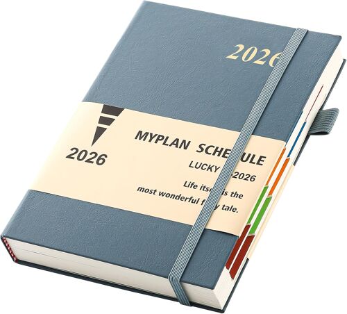 Agenda 2026 A5, Planificateur Annuel 2026 A5 Une Page Par Jour, Agenda Scolaire 2026 De Janvier À Décembre, Planificateur Quotidien Et Mensuel Avec Anneau Pour Stylo, Onglets Mensuels