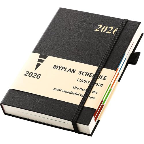 Agenda 2026 A5, Planificateur Annuel A5 Un Jour Par Page, Agenda Académique 2026 De Janvier À Décembre, Planificateur Quotidien Et Mensuel Avec Anneau Porte-Stylo, Onglets Mensuels Colorés