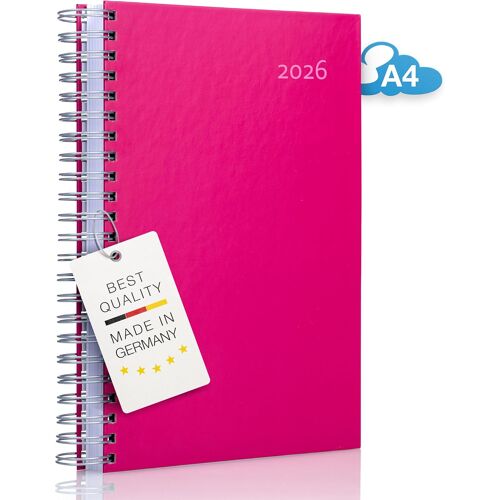 Calendrier 2021 Épais « Sei Die Heldin De Votre Vie » (Couleur Framboise) ¿ Idéal Pour Le Bureau ¿ Reliure À Spirales ¿ Une Page Complète Au Format A4 Par Jour ¿ Agenda Journalier | Agenda Journalier