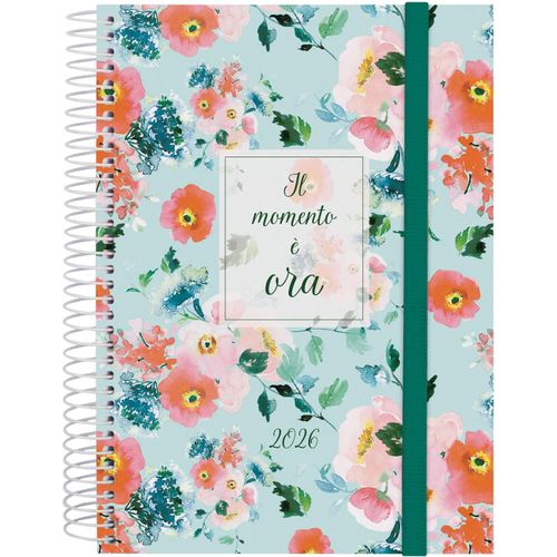 - Agenda Spirale 2026 1 Jour Par Page | Janvier - Décembre 12 Mois | Agenda Annuel 2026 | Couverture En Polypropylène Spirale Design Collection - Heure - Italien, Quotidien