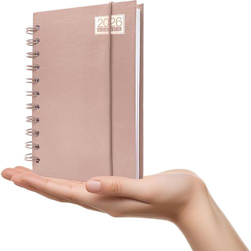 Agenda Journalier 2026 Avec Anneaux, Format 11 X 16 Cm, Parfait Pour Les Rendez-Vous Et Le Travail - Couverture Rigide Élégante, Design Fonctionnel, Agenda En Français De Janvier À Décembre (2026