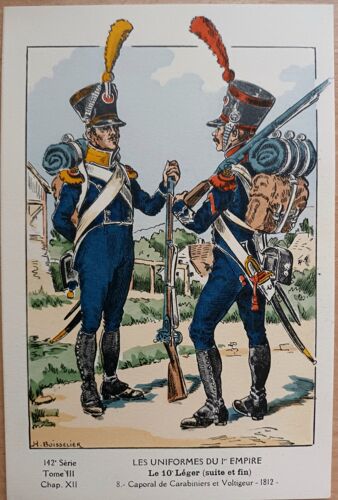 Rare Lot De 17 Cartes Postales Uniformes 1er Empire Collection Bucquoy