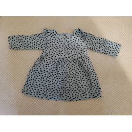 Robe Bleue Claire Tâches Noires 3/6 Mois Primark.