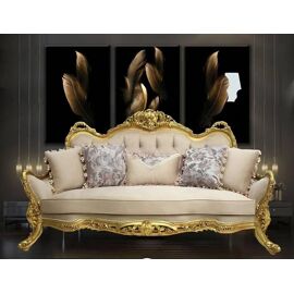 Bobby : Canapé beige avec accoudoirs - 299 € - Très bon état