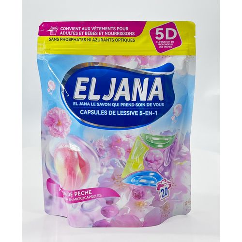 EL JANA Capsules Lessive 5 en 1 ¿ Lot de 5 Sachets ¿ 100 Capsules