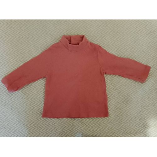 Top Rose Col Roulé 3 Mois.