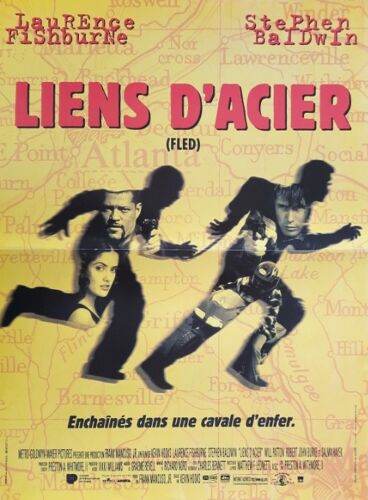 Liens D'acier - Affiche Originale De Cinéma - Format 40x60 Cm - Un Film De Kevin Hooks Avec Laurence Fishburne, Stephen Baldwin, Will Patton, Robert John Burke, Robert Hooks - Année 1996