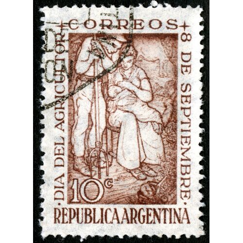 Carte Postale Republica Argentina , Dia Del Agricultor , Correos , 8 De Septembre , 10c