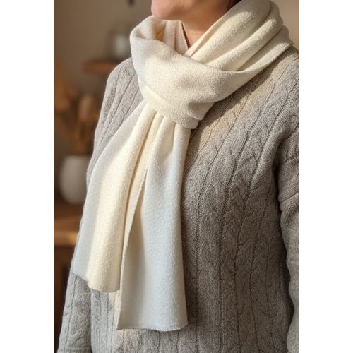 Écharpe Blanche Nuage – Douceur Absolue & Chaleur