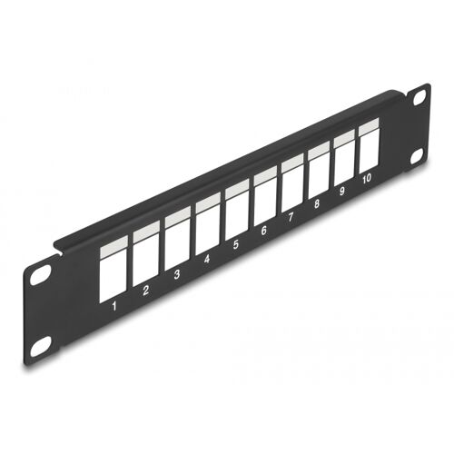 DeLOCK Panneau de distribution Keystone 10¿, 10 ports, noir