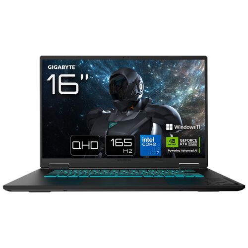 GIGABYTE GAMING A16 PRO DYH Ordinateur Gaming - 16", 165Hz QHD, Intel Core 7 240H, NVIDIA RTX 5080, 32Go LPDDR5X 5600MHz, SSD Gen4 1To, Win11 Home, Garantie 2 ans, Dolby Atmos, GAMING A16 PRO DYHG5FRCC4SH