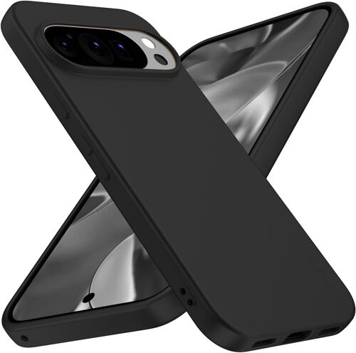 ELVORIX-Coque Compatible avec Google Pixel 10/10 Pro, Silicone TPU Ultra Mince et Anti-Rayures Antichoc de Protection Phone Case Housse en Souple Etui pour Google Pixel 10/10 Pro Cover -Noir