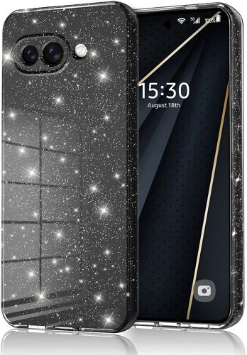 JGD-Coque brillante pour Google Pixel 9a, Coque en silicone TPU anti-traces de doigts, Coque de protection résistante aux chocs fine, anti-rayures et de sécurité contre les chutes pour Google Pixel