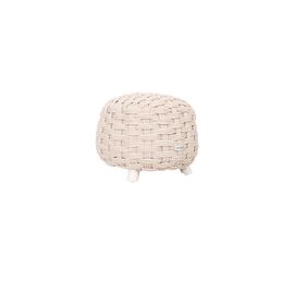 Pouf Obbae Pour Salon De Jardin, En Maille Synthétique Lin - Hespéride