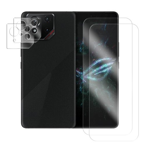Lot de 2 Verre trempé compatible pour Asus ROG Phone 9 5G - 9 Pro 5G + 2 Verre trempé Protecteur d'objectif camera arrière -Visiodirect