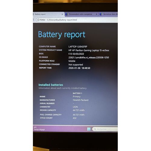 HP Pavilion Gaming 16 ¿ Ryzen 7 ¿ GTX 6 Go ¿ SSD 1 To ¿ Très bon état